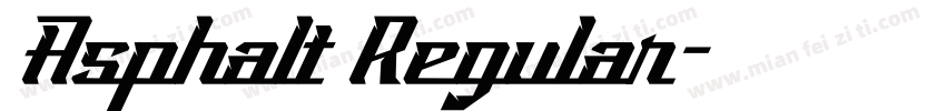 Asphalt Regular字体转换